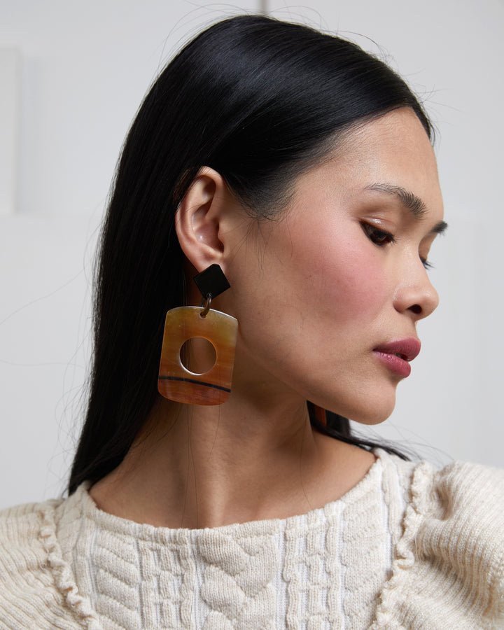 Natural Horn Earring No 1