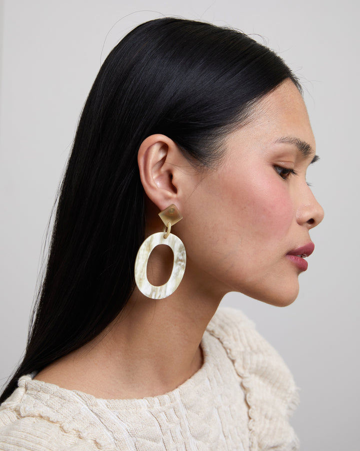 Natural Horn Earring No 2