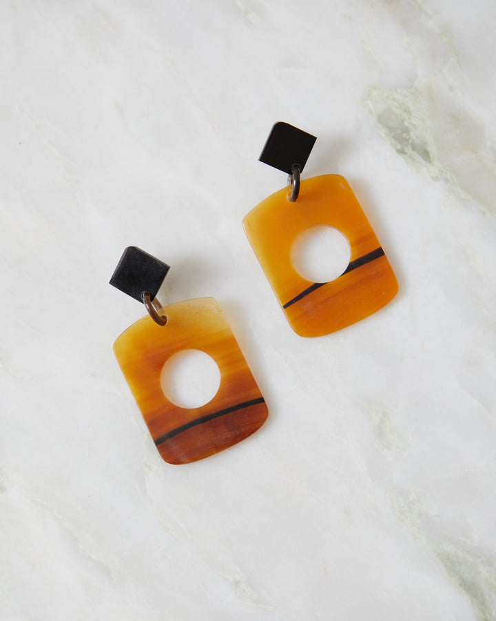 Natural Horn Earring No 1 - OPELLE bag opelle handbag opellecreative