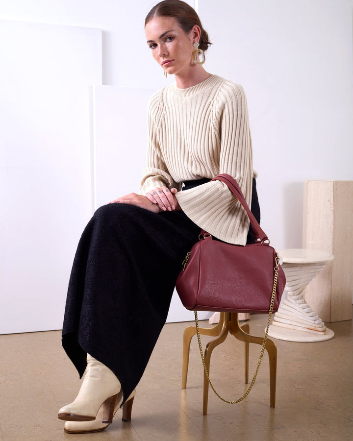 Odine Satchel | Roseate Pebbled