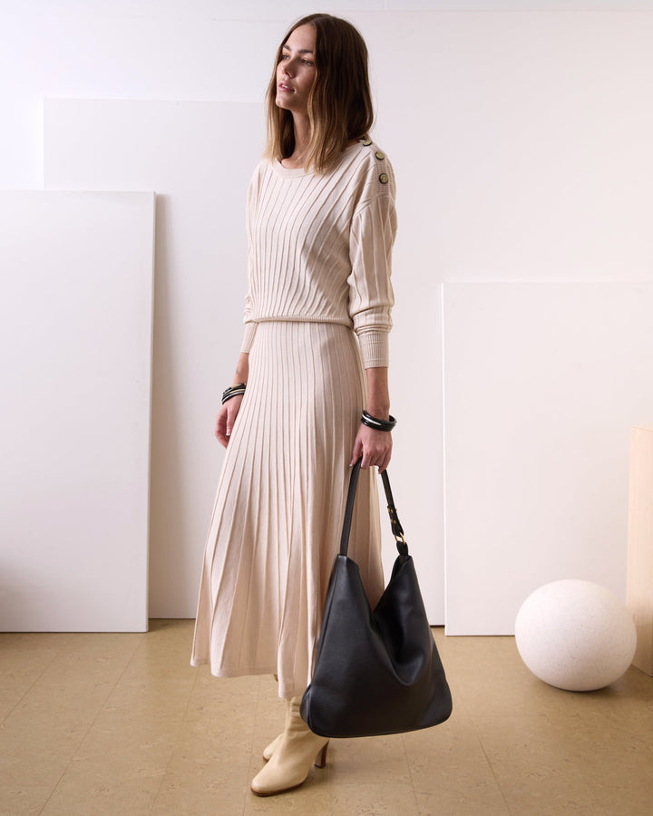 Roberta Tote | Black Pebbled
