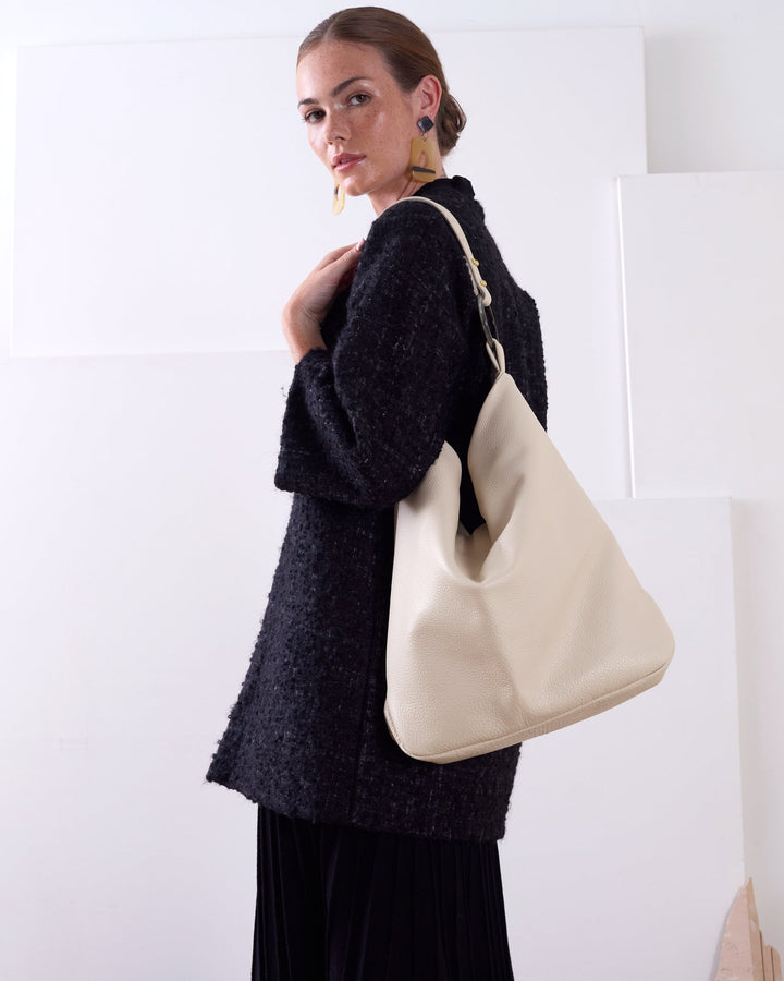 Roberta Tote | Ivorine Pebbled