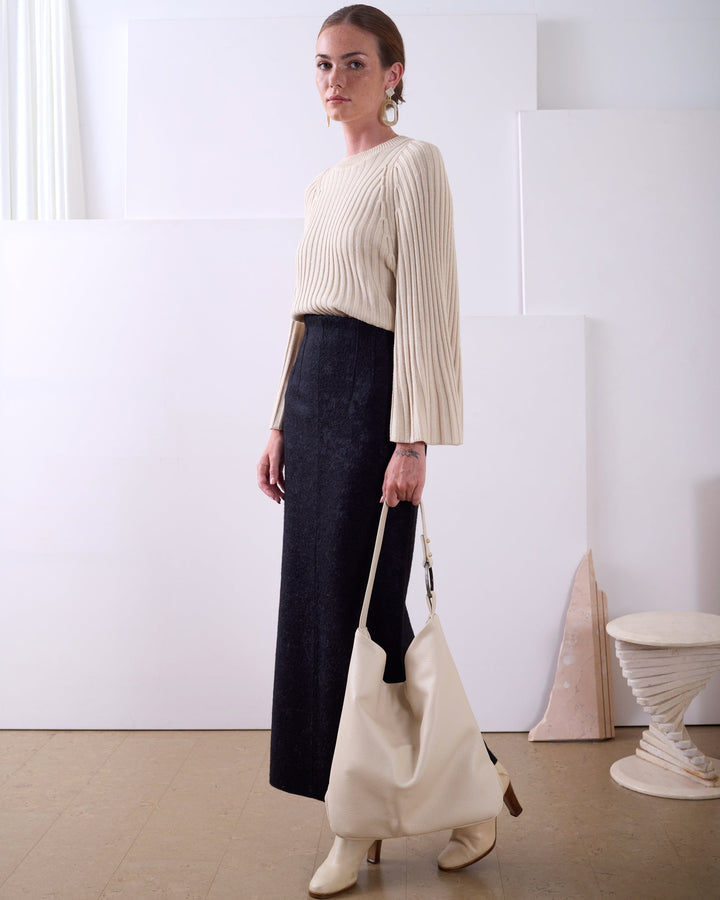 Roberta Tote | Ivorine Pebbled