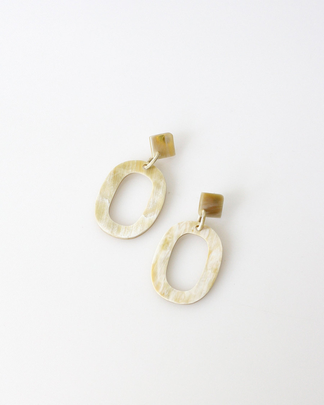 Natural Buffalo Horn Earring No 2 - Opelle bag FW18 - Opelle leather handbag handcrafted leather bag toronto Canada